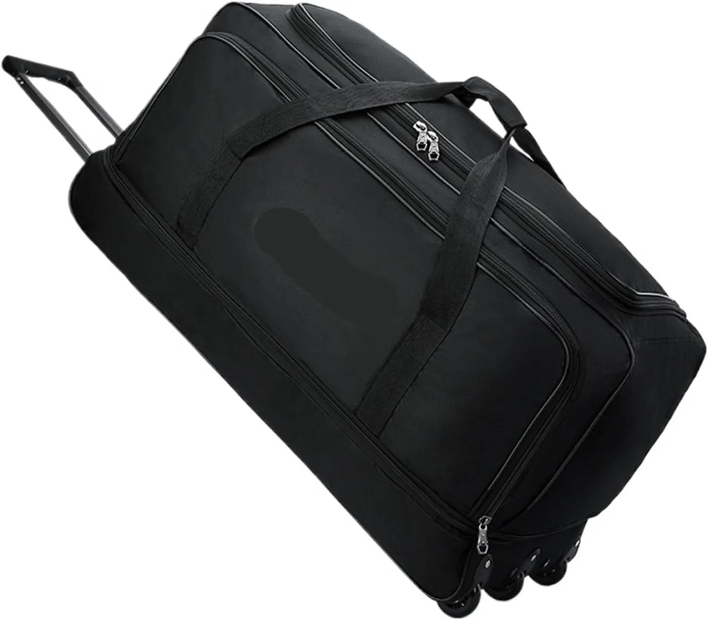 Rolling Duffle Bag with Wheels Large Capacity Trolley Bags with Wheels Foldable Luggage Wheeled Bag Travel Suitcase Waterproof Handbag Rolling Luggage(Black Style 2,79x37x35cm)