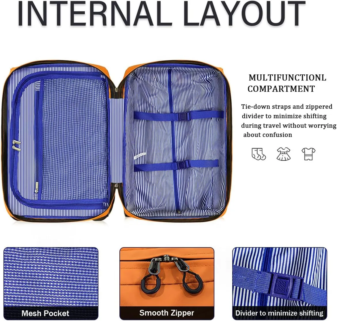 Rolling Duffle Bag with Wheels,3 In 1 Waterproof Travel Duffel Luggage with Rollers,Orange