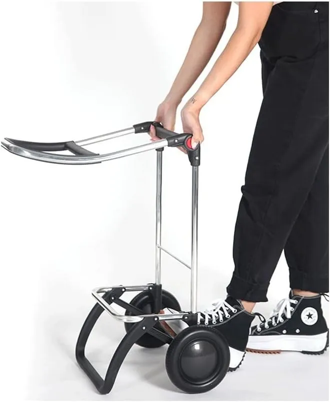 ROLSER I-Max Tweed 2 Wheel Foldable Shopping Trolley - Blue