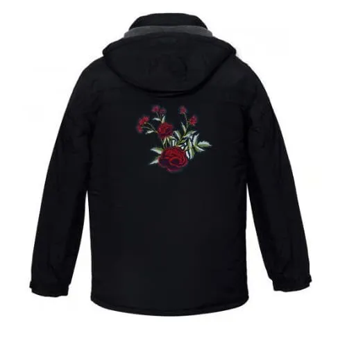 Rose Bunch Flower Heat Transfer Patch for Apparel Decoration