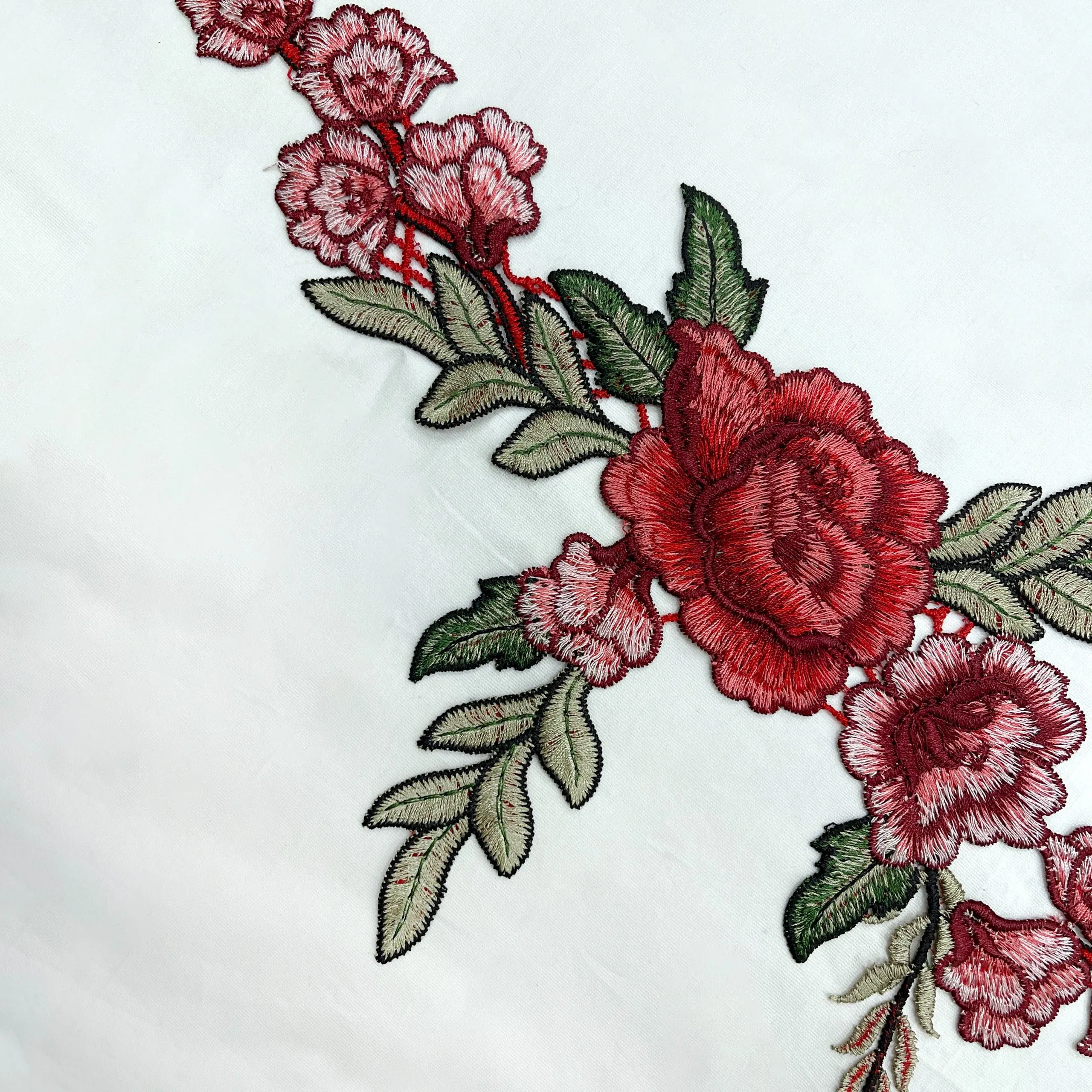 Rose Flower Embroidery Sew Patch for Clothing & Home Decor