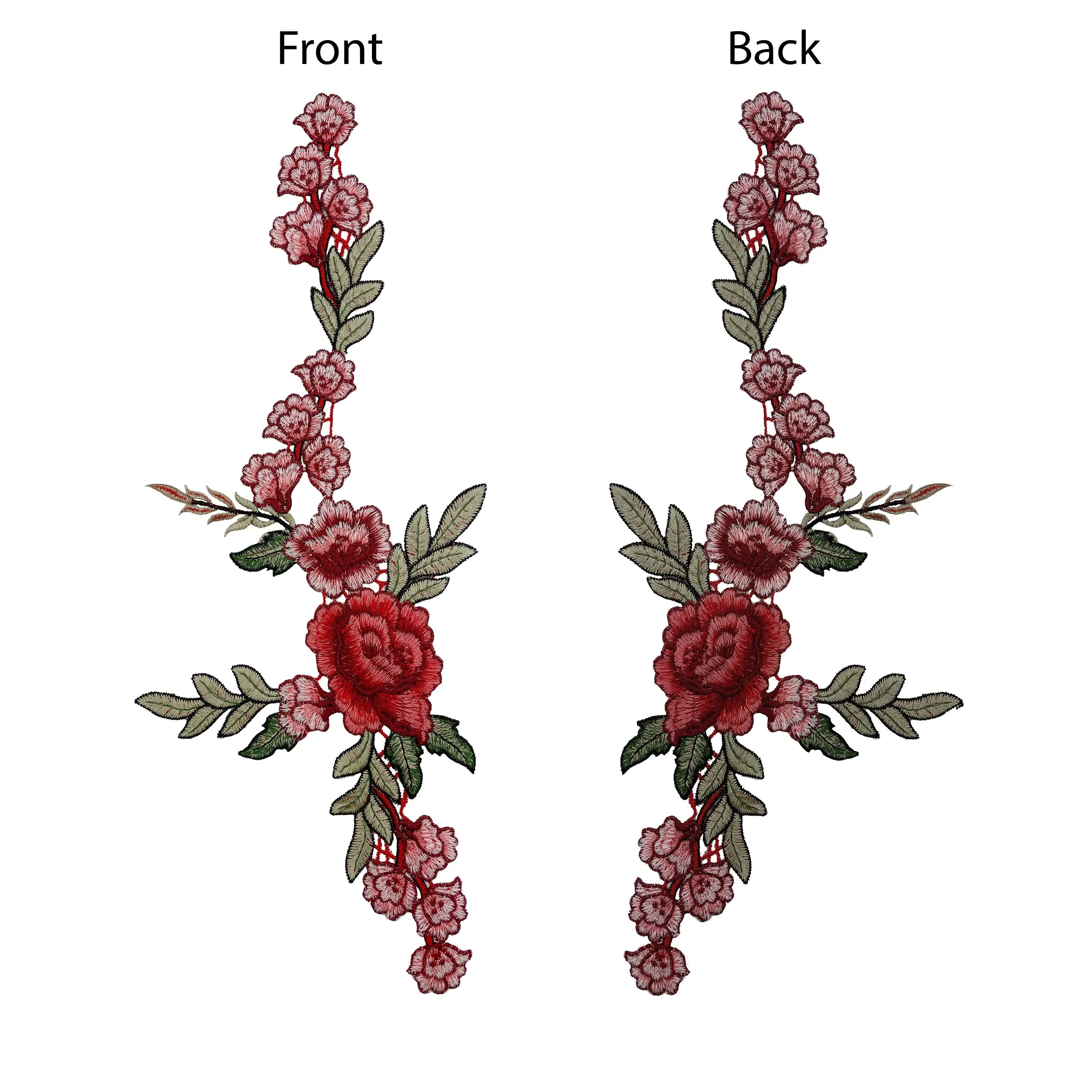 Rose Flower Embroidery Sew Patch for Clothing & Home Decor