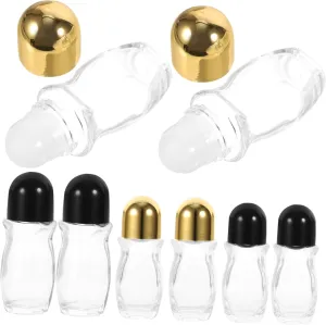 Rose Quartz Roller Bottle Travel Size Pump Bottle for Essential Oils 8pcs Set 30ml/50ml