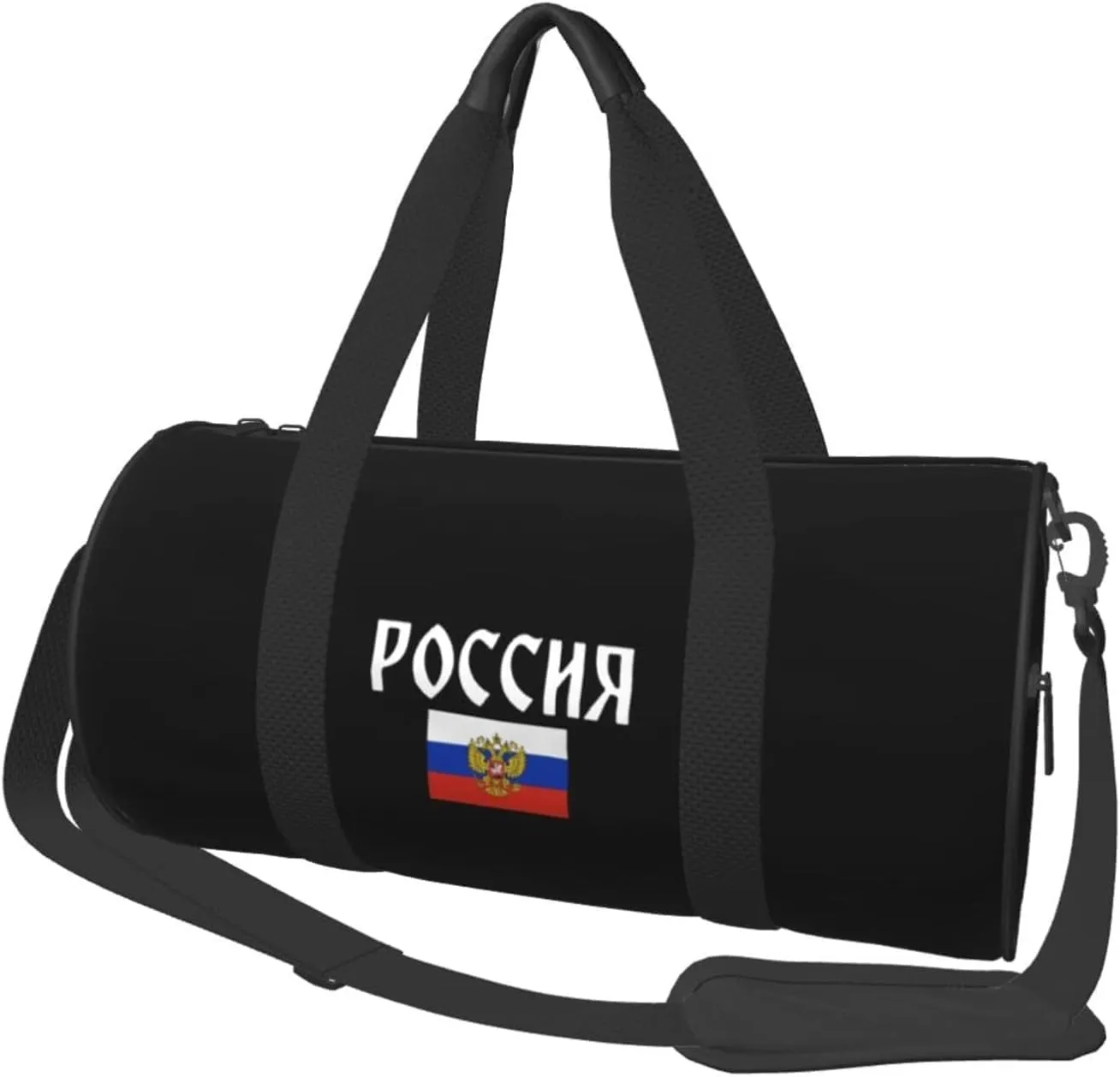 Russia-Flag-Russian-Emblem-Pride- Travel Luggage Duffel Bag Sports Rolling Foldable Duffel Bag