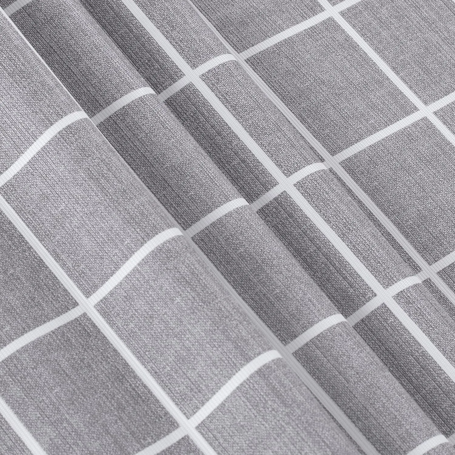 sancua Checkered Vinyl Rectangle Tablecloth - 60 x 84 Inch - 100% Waterproof Oil Proof Spill Proof PVC Table Cloth, Wipe Clean Table Cover for Dining Tables, Buffet Parties and Camping, Grey