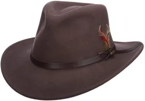 Scala Classico Men's Crushable Felt Outback Hat