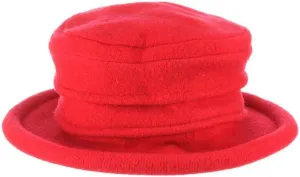 Scala Women's Packable Boiled Wool Cloche, Red, One Size