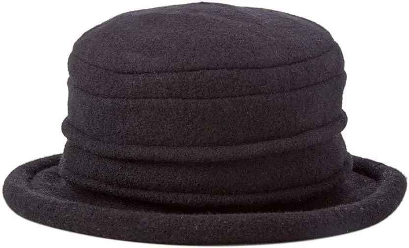 Scala Women's Packable Boiled Wool Cloche