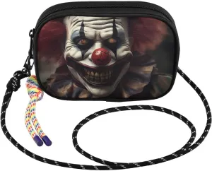 Scary Clown Red Nose Crossbody Bags for Women Cell Phone Purses Women's Shoulder Handbags Wallet Purse with Adjustable Strap