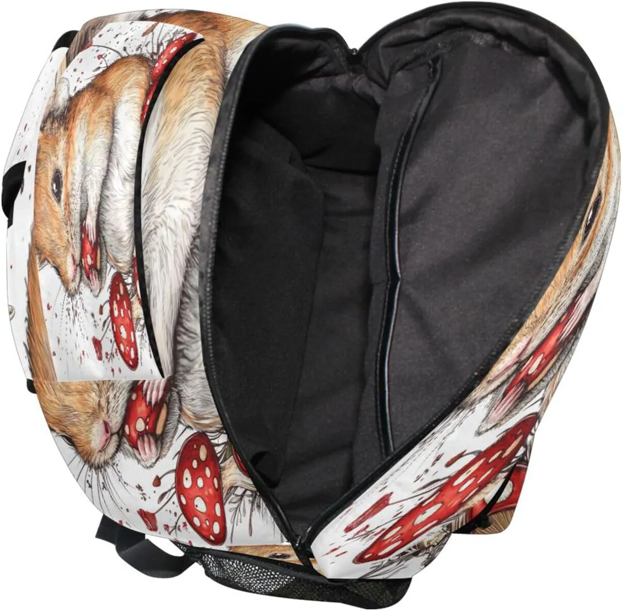 School Backpack for Teacher Nurse Waterproof Travel Laptop Backpack with Chest Strap for Business Work College Travel Trip Aesthetic Hamster animal White