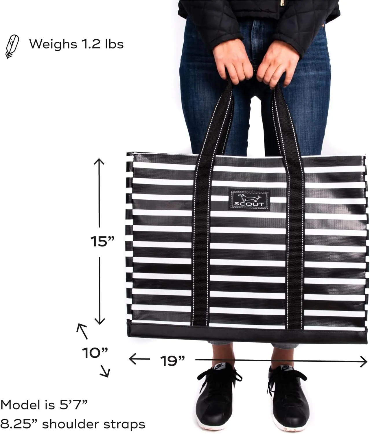 SCOUT Original Deano - Large Utility Tote - Open Top Beach, Pool, Work, Shopping Bag