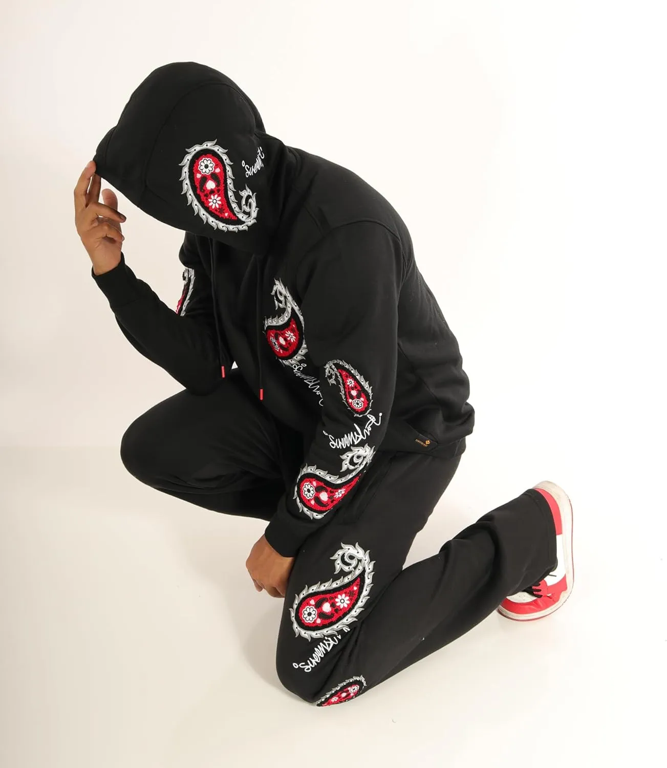 SCREENSHOT Fleece Pants 3202 Mens Streetwear Urban Fit Fleece Pants - Stacked Flare Sweatpants Ribbed Wasteband Drawstring