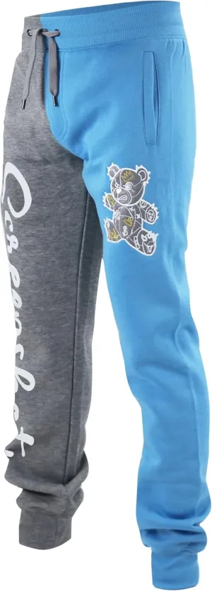 SCREENSHOT Mens Hip Hop Premium Classic Fit Urban Fleece Pants - Street Fashion Sweatpants Ribbed Wasteband with Drawstring