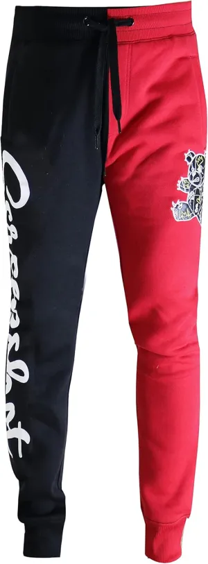 SCREENSHOT Mens Hip Hop Premium Classic Fit Urban Fleece Pants - Street Fashion Sweatpants Ribbed Wasteband with Drawstring