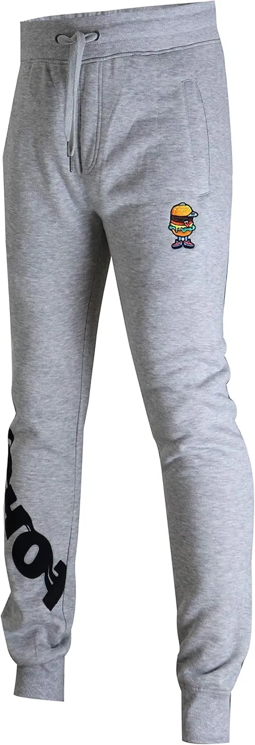 SCREENSHOT Mens Hip Hop Premium Classic Fit Urban Fleece Pants - Street Fashion Sweatpants Ribbed Wasteband with Drawstring
