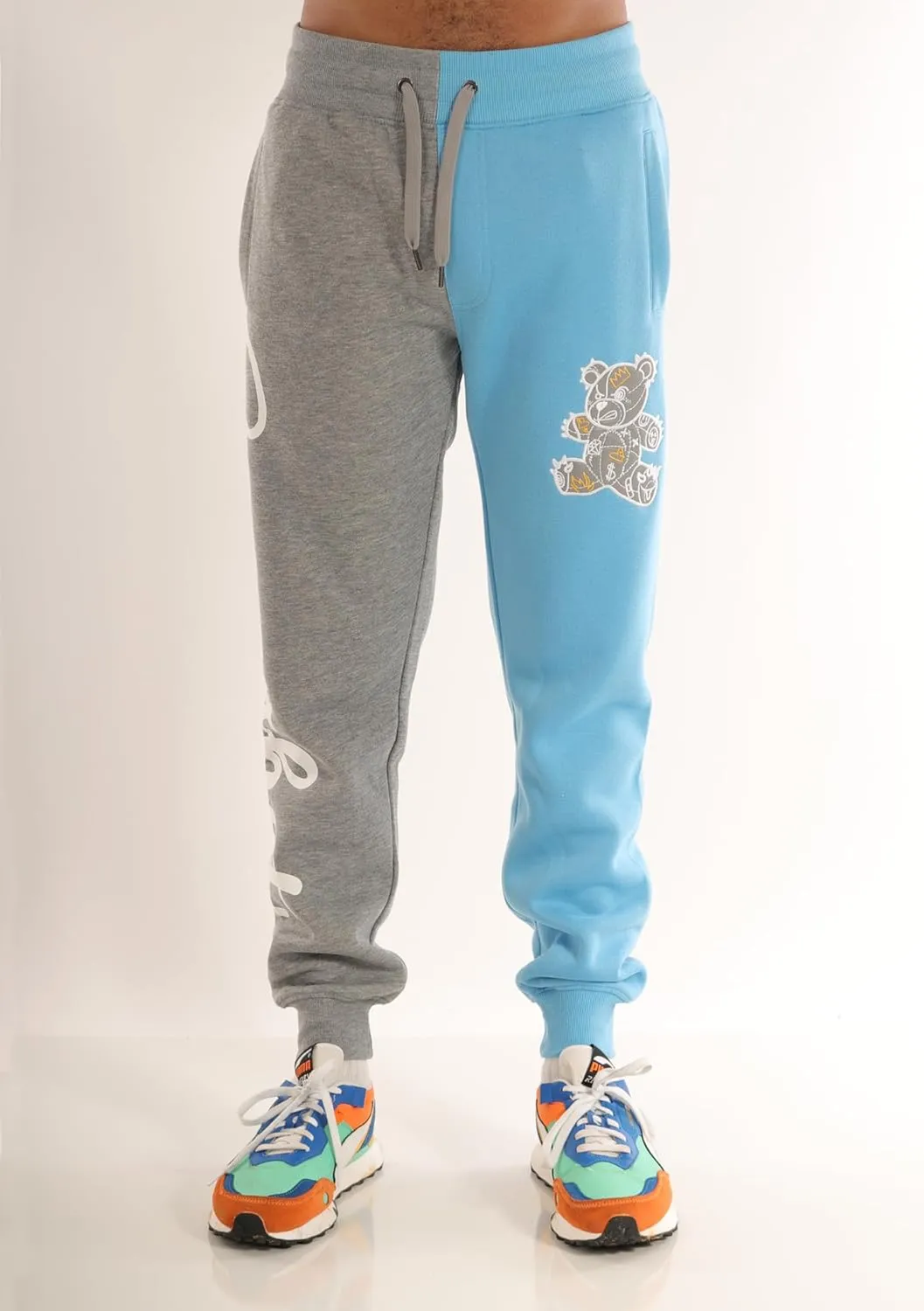 SCREENSHOT Mens Hip Hop Premium Classic Fit Urban Fleece Pants - Street Fashion Sweatpants Ribbed Wasteband with Drawstring