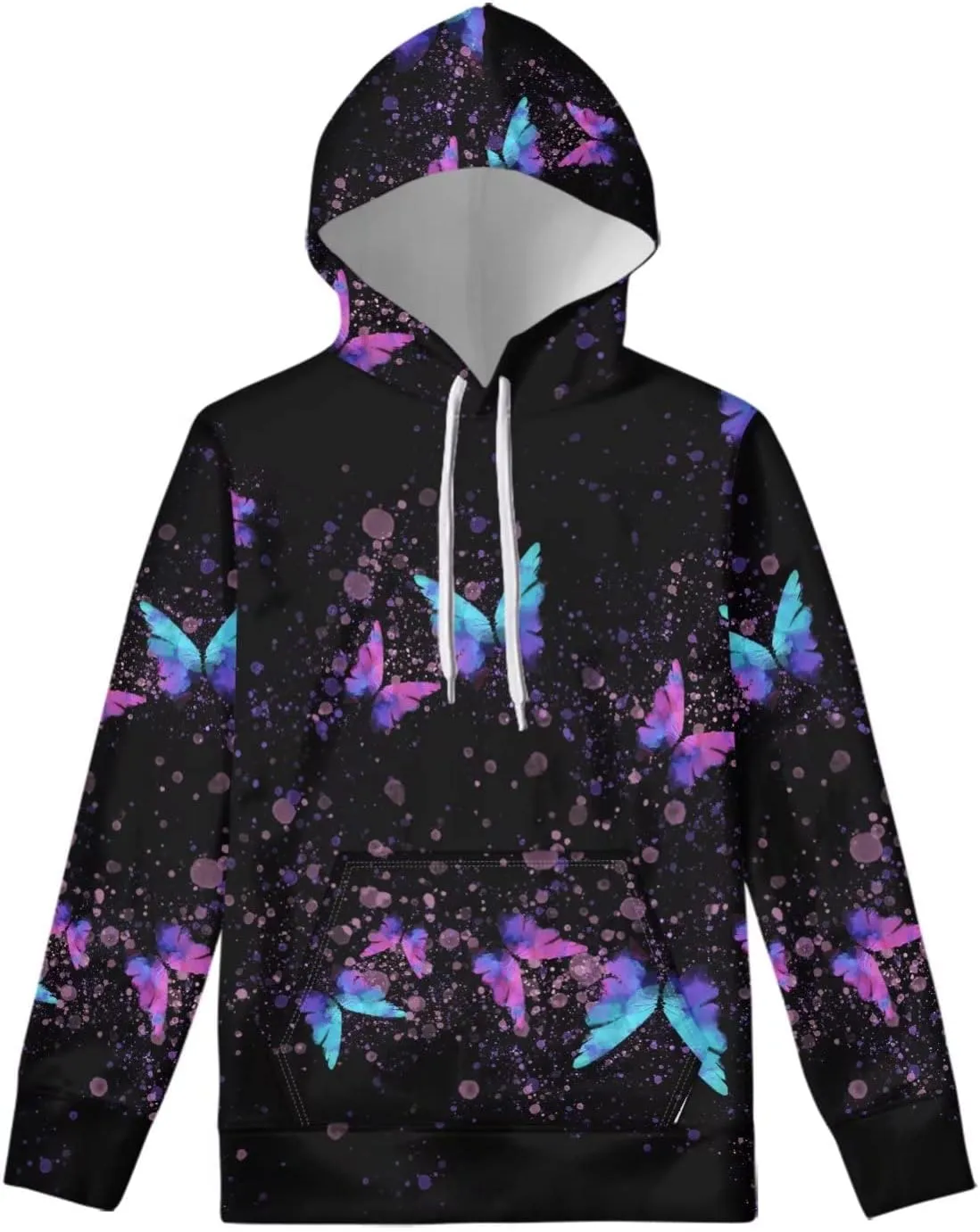 SEANATIVE Women Girls Pullover Drawstring Hoodies Sweatshirt with Front Pocket Oversize
