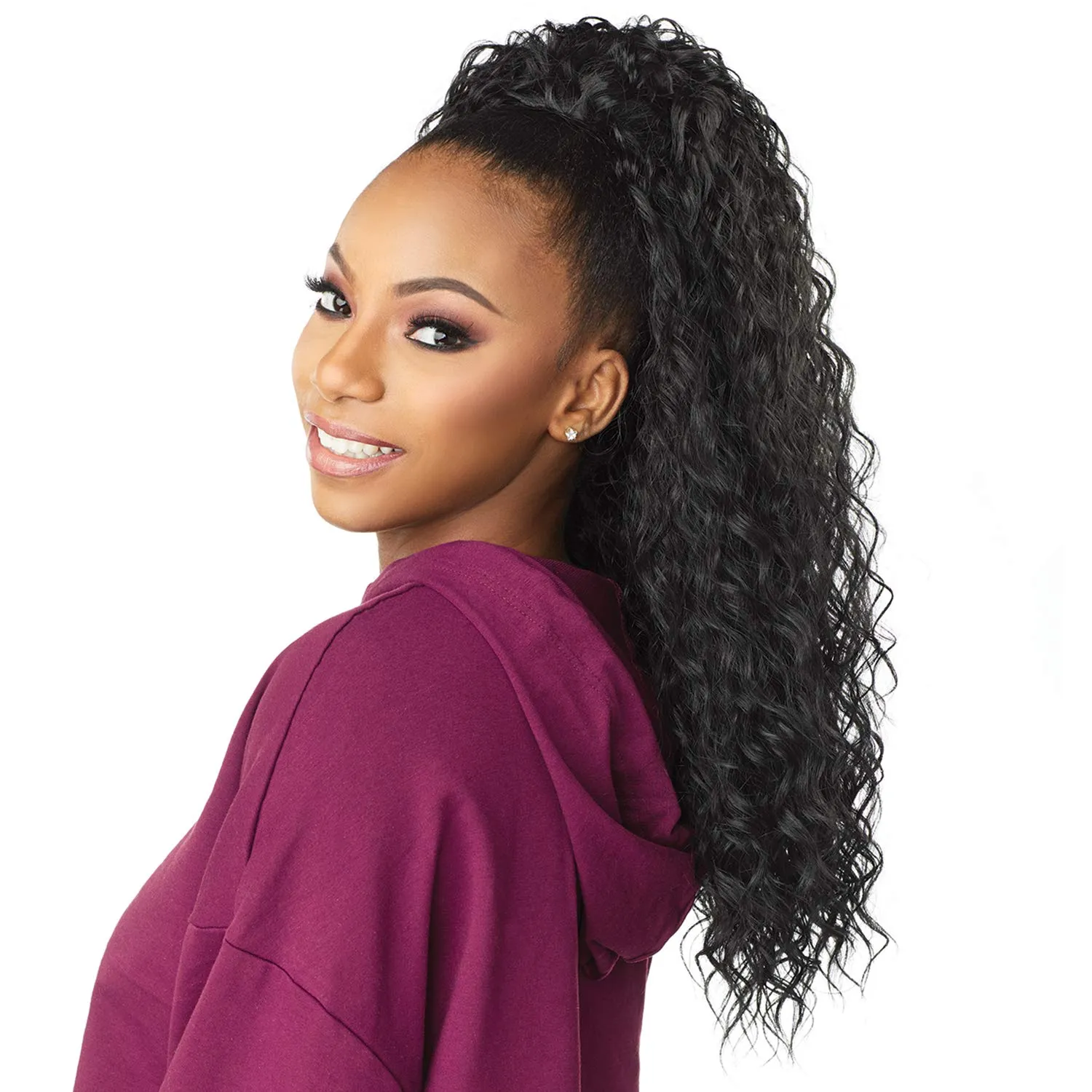 Sensationnel Instant Updown Halfwig Pony - Iud 2 4 Style in 1 Half Wig And Pony Drawstring (2 DARKBROWN)