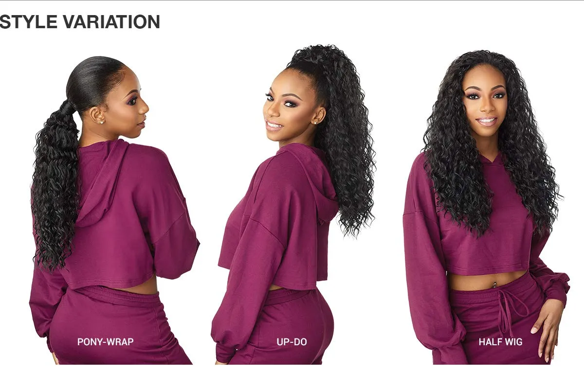Sensationnel Instant Updown Halfwig Pony - Iud 2 4 Style in 1 Half Wig And Pony Drawstring (2 DARKBROWN)