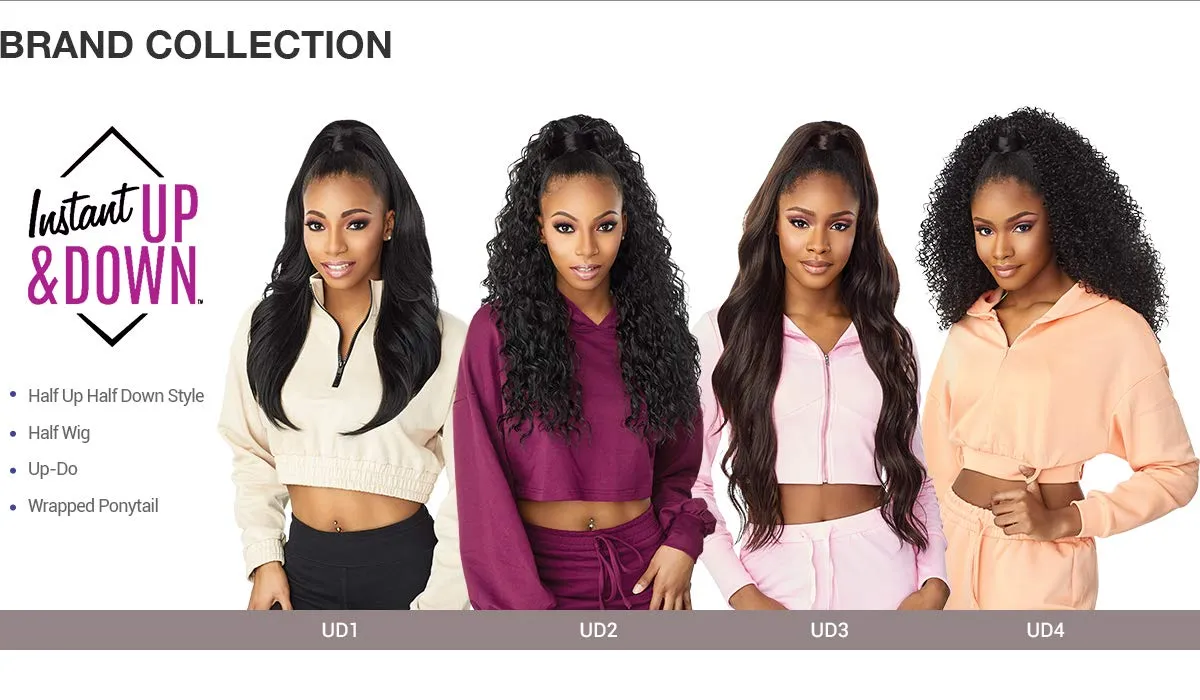 Sensationnel Instant Updown Halfwig Pony - Iud 2 4 Style in 1 Half Wig And Pony Drawstring (2 DARKBROWN)
