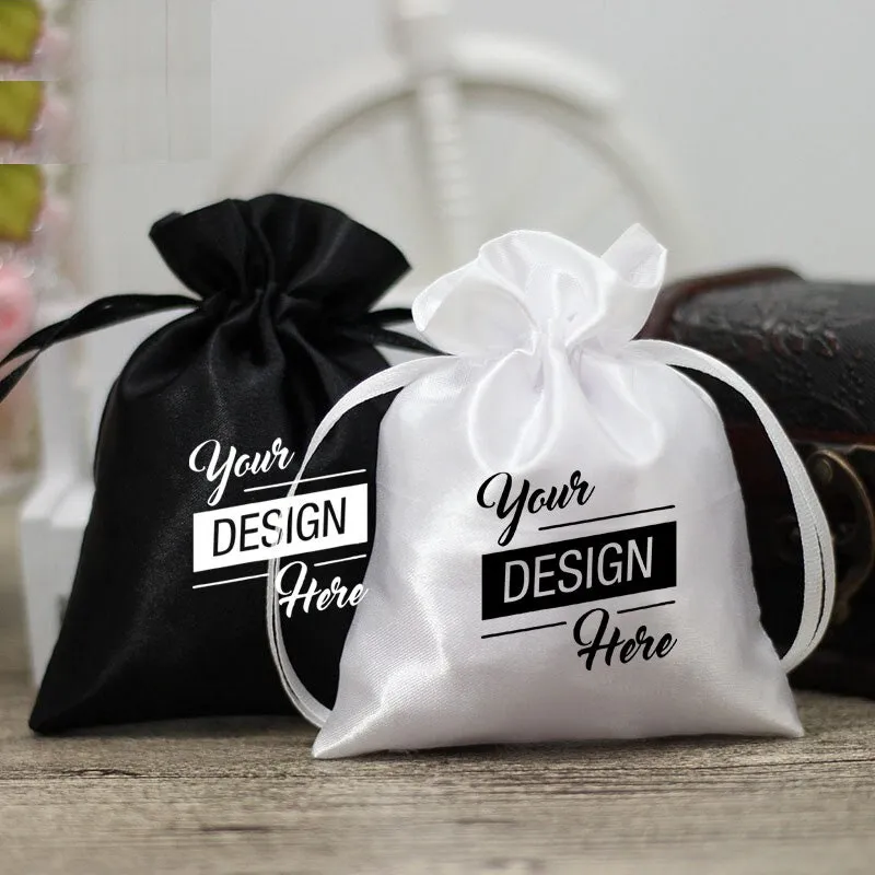 Sets of 20 plus Black Satin Bags,White Satin Bags,Jewelry Bags,Custom logo bag,Merchandise bags,Drawstring bag,Jewelry pocuhes,Bracelet bag