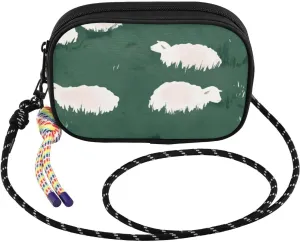Sheep Grassland Green Small Crossbody Bags for Women Cell Phone Purses Shoulder Bag Handbag with Adjustable Strap