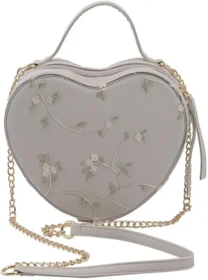 Shop LC Faux Leather Heart Crossbody Bag Zipper Closure Shoulder Strap Tote Bag Birthday Mothers Day Gifts