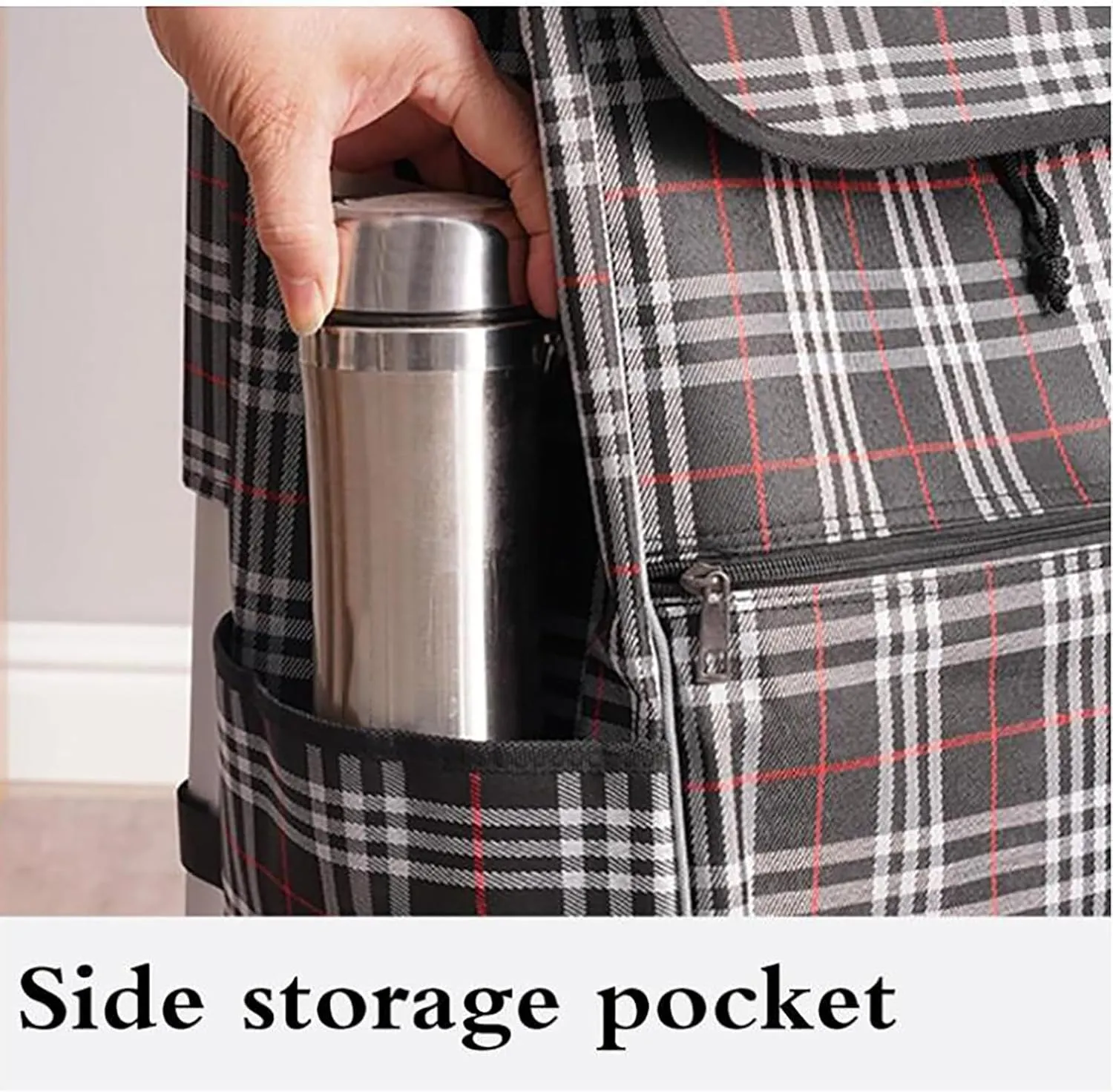 Shopping Cart Replacement Bag, Waterproof Oxford Cloth Replacement Bag, Shopping Trolley Replacement Bag with Side Pocket(A)