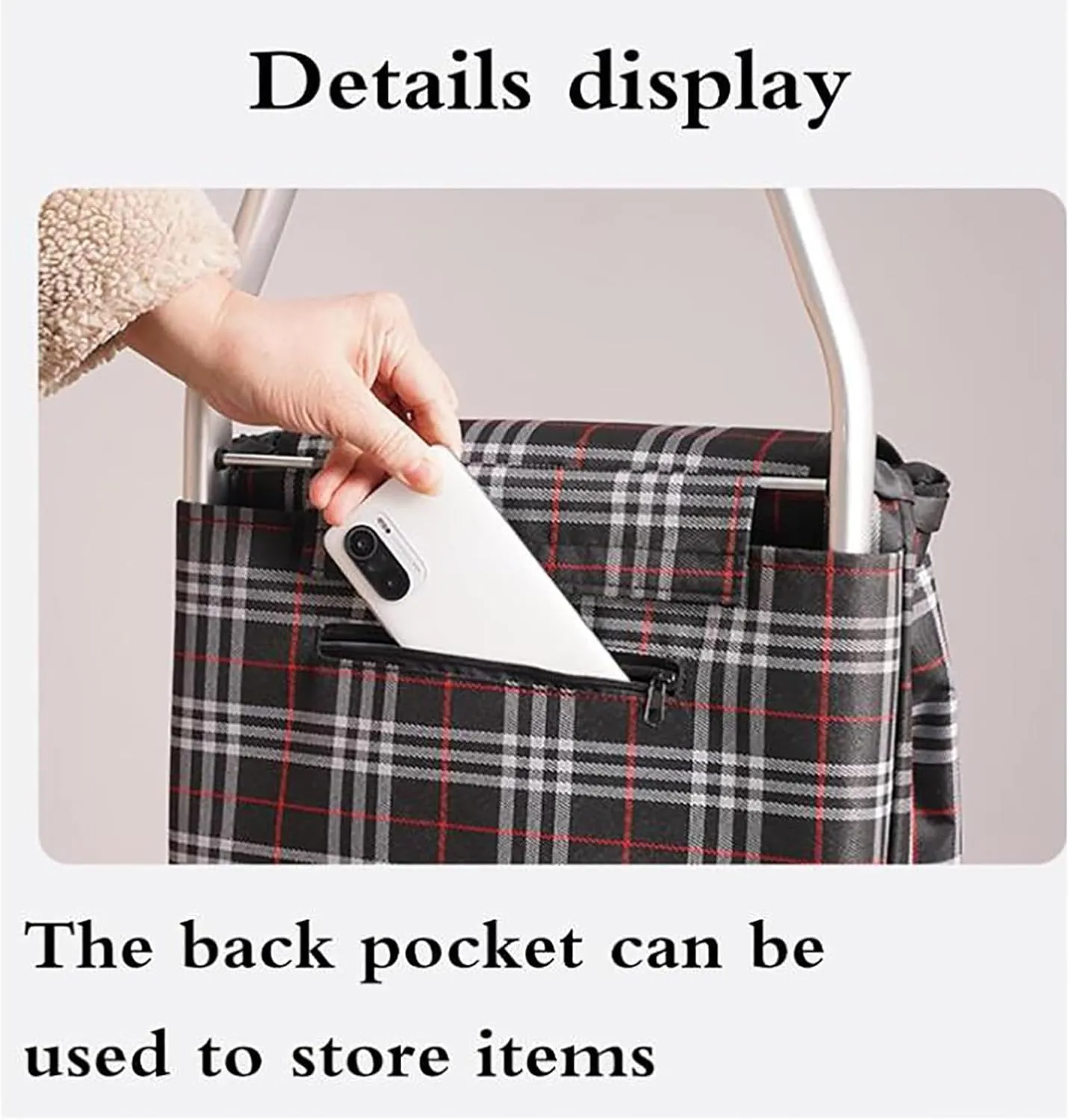 Shopping Cart Replacement Bag, Waterproof Oxford Cloth Replacement Bag, Shopping Trolley Replacement Bag with Side Pocket(A)