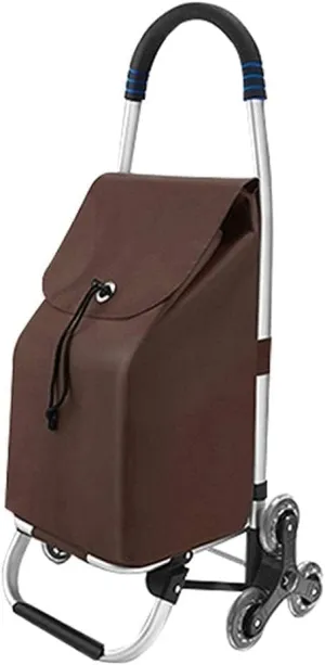 Shopping Trolley on Wheels Shopping Trolleys Grocery Household Lightweight Staircase Folding Portable Portable Utility Carts (B)