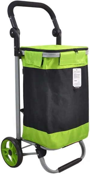 Shopping Trolley,Shopping Trolley Steel Tube 17Cm Beawheel Shopping Square Grocery Small Grocery Cart/Green