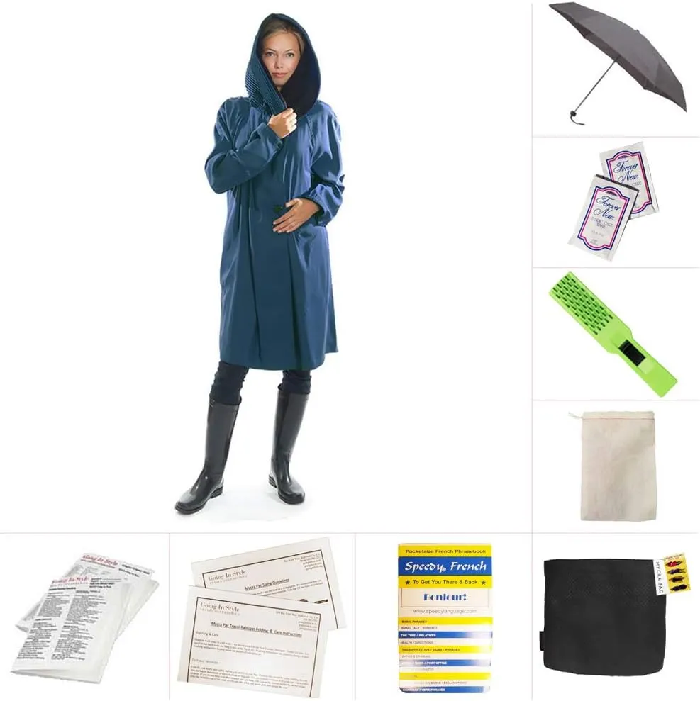 Short Donatella Fashion Travel Raincoat