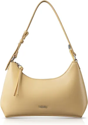 Shoulder Bag For Women Leather Hobo Handbag Crescent Underarm Purses with Adjustable Strap
