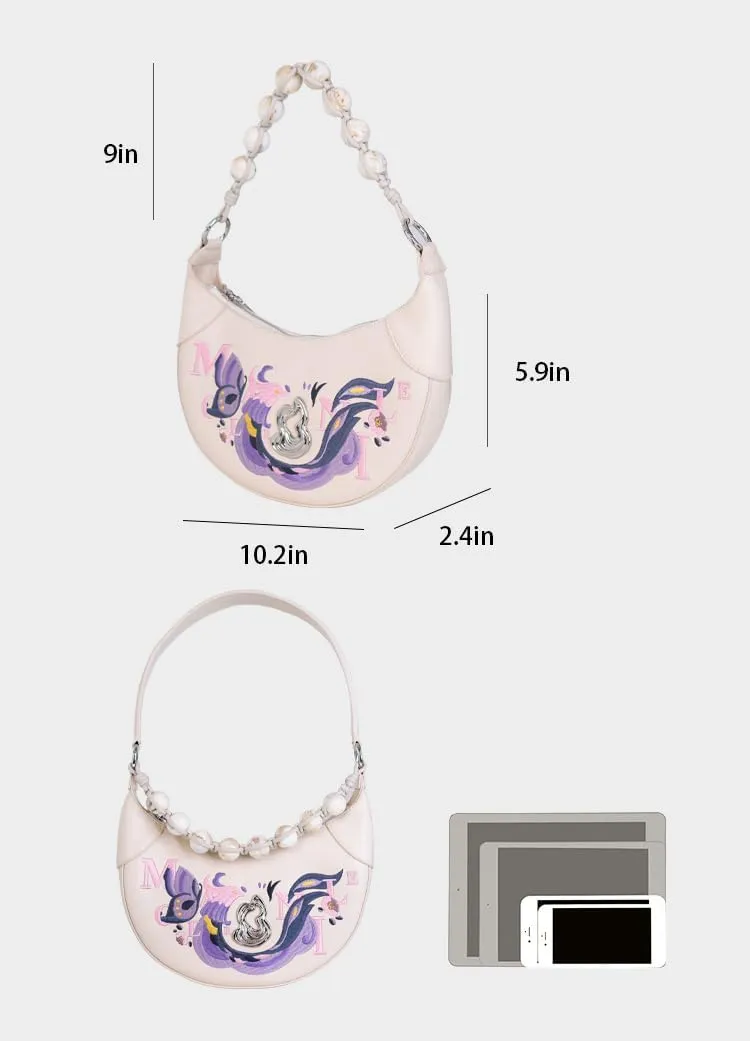 Shoulder Bag for Women - Small Shoulder Purses - Cute Trendy Hobo Handbags - Adjustable Strap Zipper Closure