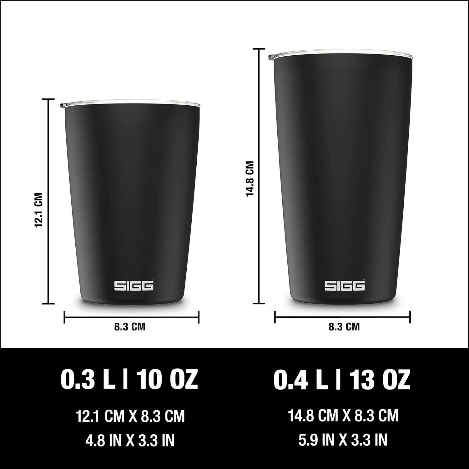 SIGG - Neso Pure Cream Travel Mug - With Tritan Lid - Dishwasher Safe - 18/8 Stainless Steel - 10/14 Oz