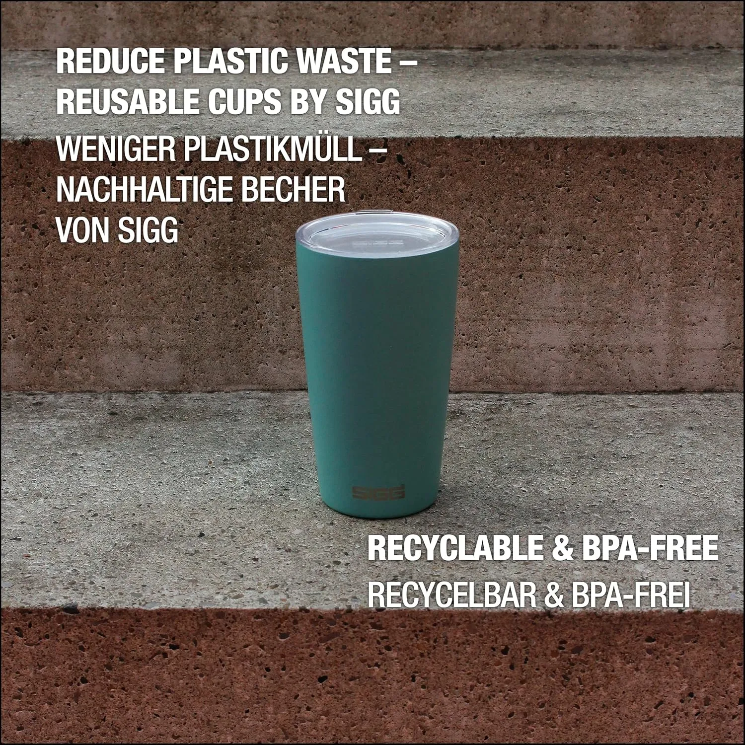 SIGG - Neso Pure Cream Travel Mug - With Tritan Lid - Dishwasher Safe - 18/8 Stainless Steel - 10/14 Oz