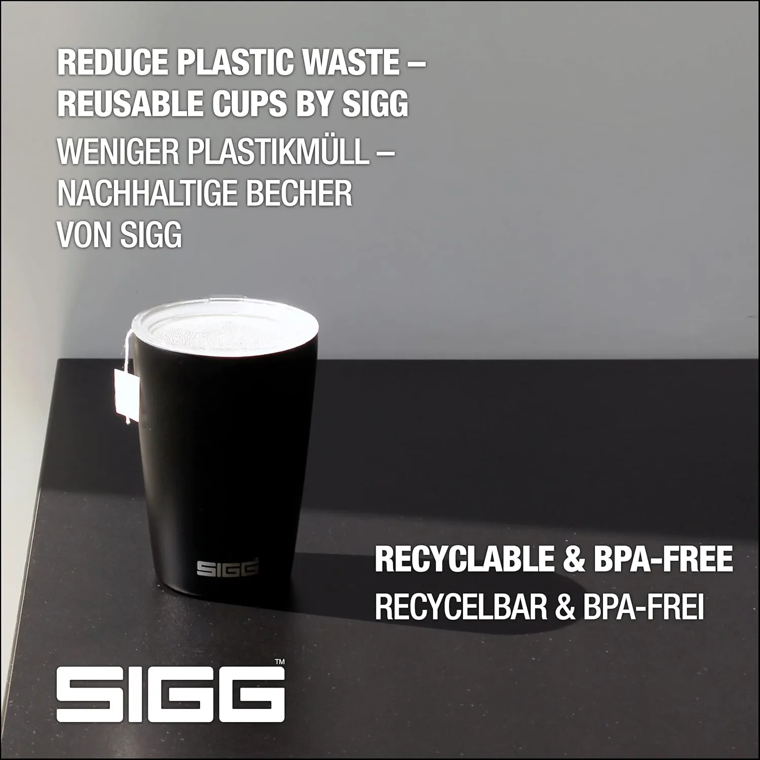 SIGG - Neso Pure Cream Travel Mug - With Tritan Lid - Dishwasher Safe - 18/8 Stainless Steel - 10/14 Oz