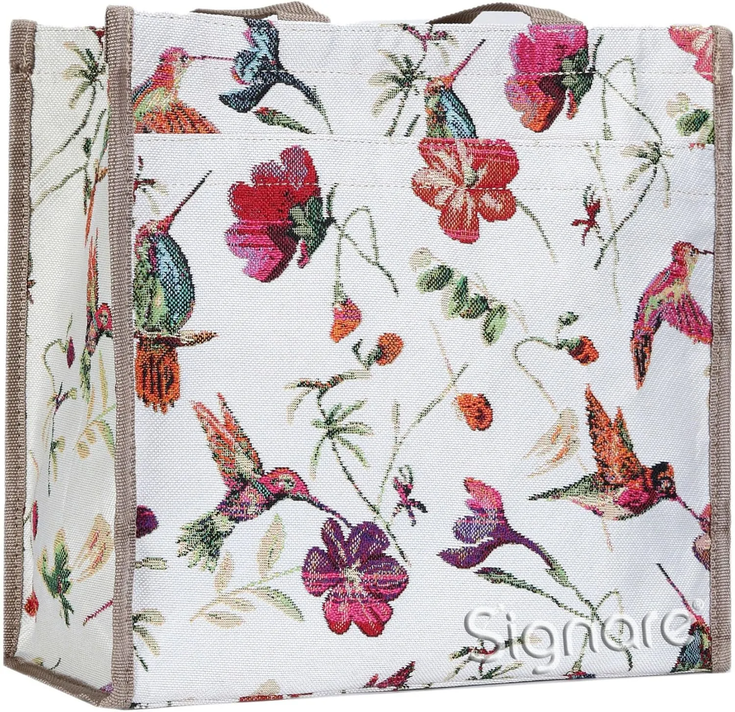 Signare Floral Shopping Tote Bag with Garden Flower Pattern