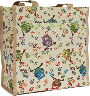 Signare Floral Shopping Tote Bag with Garden Flower Pattern