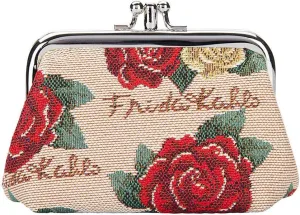 Signare Tapestry Double Pocket Change Pouch Kiss lock Coin Purse for Women