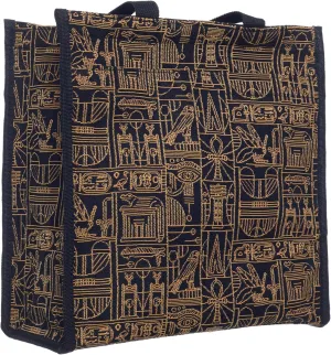 Signare Tapestry Shoulder Tote Shopping Bag for Women In Egyptian Design (SHOP-BM-EGYPT)