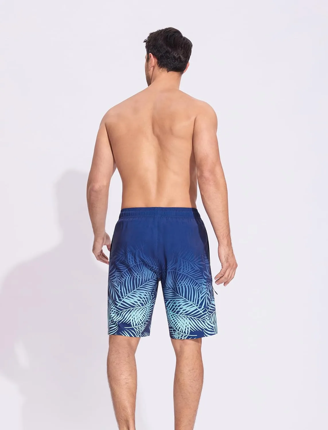 SILKWORLD Mens Swim Trunks Quick Dry Bathing Suit 9 Inch Swim Shorts with Mesh Lining and Zipper Cargo Pockets