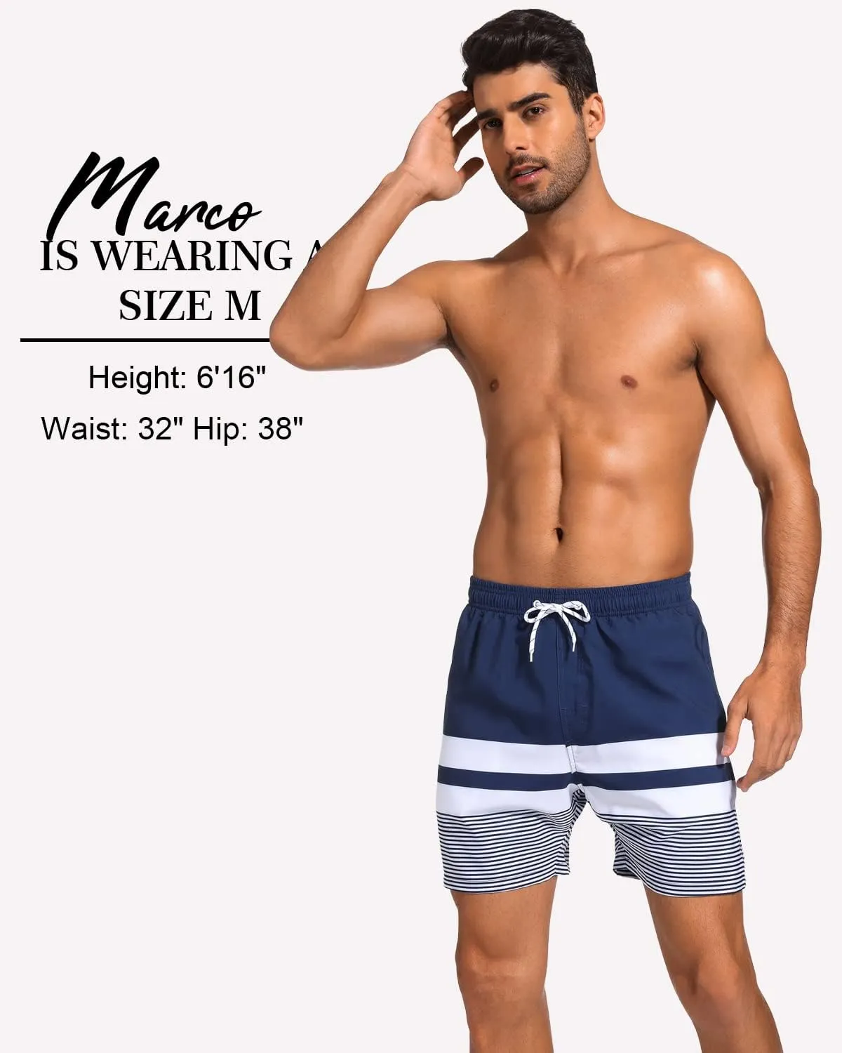 SILKWORLD Mens Swim Trunks with Compression Liner 2 in 1 Quick Dry Bathing Suit Beach Shorts with Zipper Pockets