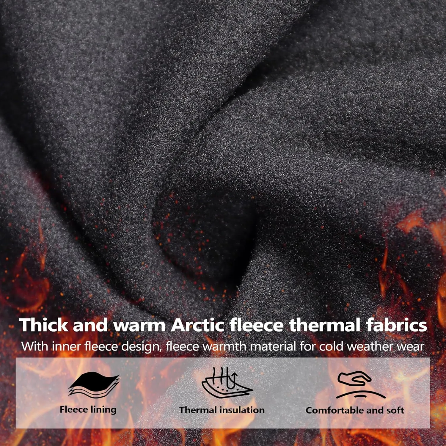 Ski Mask Fleece Thermal Balaclava Mens Women Cold Weather Absorbent Soft Headband with Drawstring Outdoor Working