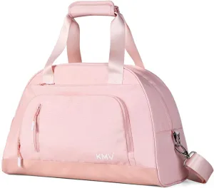 Small Carry On Duffle bag for Women,Overnight Weekender Bag for Gym Travel and Dance with Independent Shoulder Strap and Shoe Compartment Pink