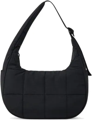 Small Crescent Puffer Purse Shoulder Bag for Women Nylon Quilted Purses Bag Adjustable Shoulder Strap Puffy bag