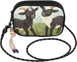 Small Crossbody Bags Goat Grassland Cute for Women Cell Phone Purses Shoulder Bag Handbag with Adjustable Strap