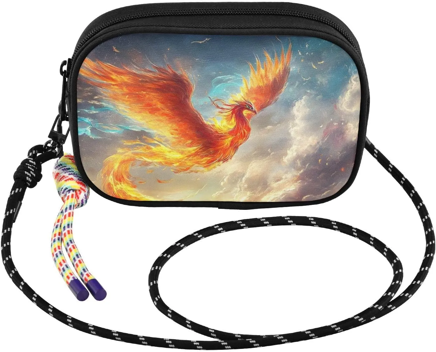 Small Crossbody Bags Phoenix Fly Cloud for Women Cell Phone Purses Shoulder Bag Handbag with Adjustable Strap