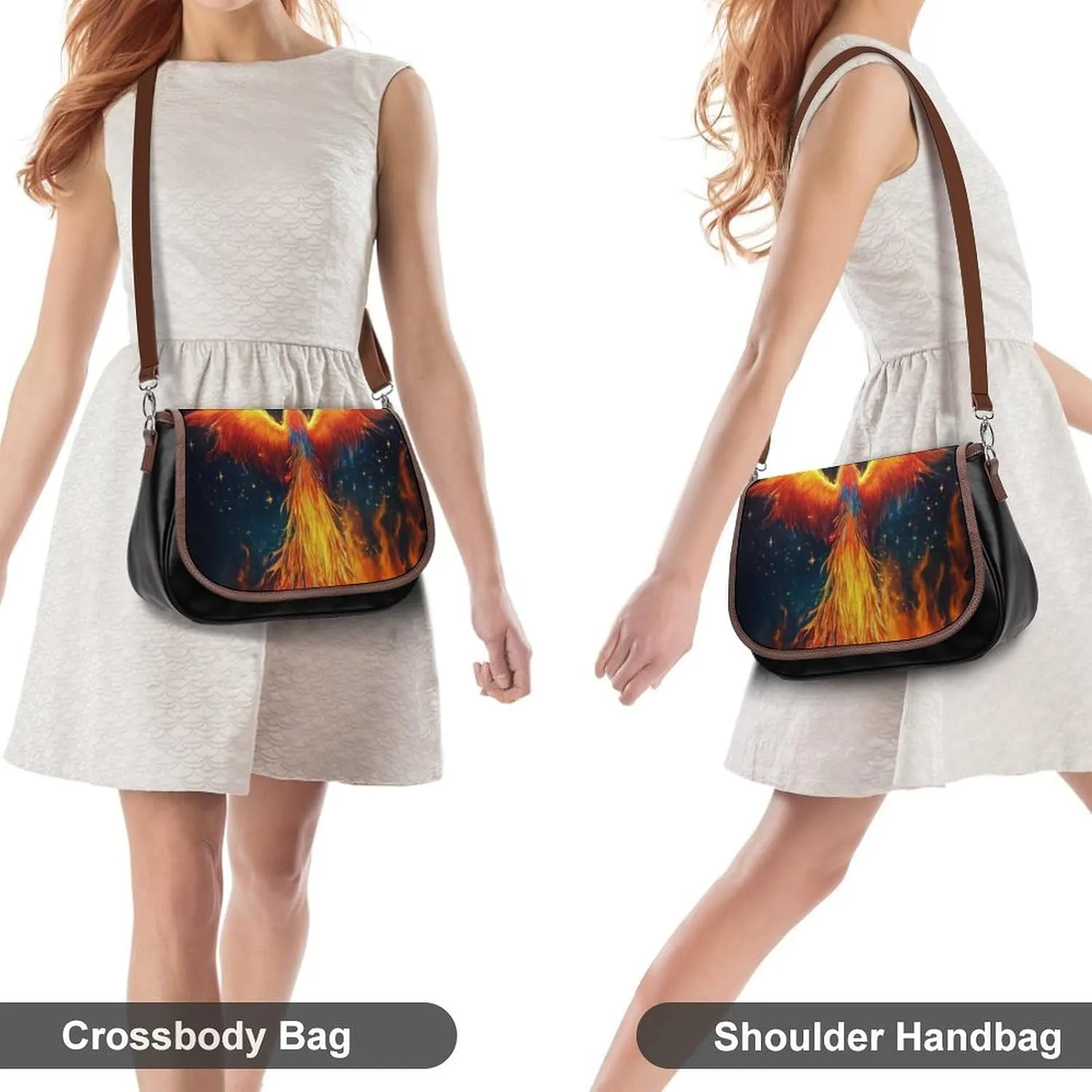 Small Crossbody Handbags Pu Leather Purse Travel Shoulder Bag with Adjustable Strap