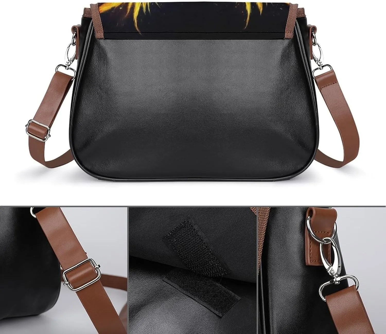 Small Crossbody Handbags Pu Leather Purse Travel Shoulder Bag with Adjustable Strap